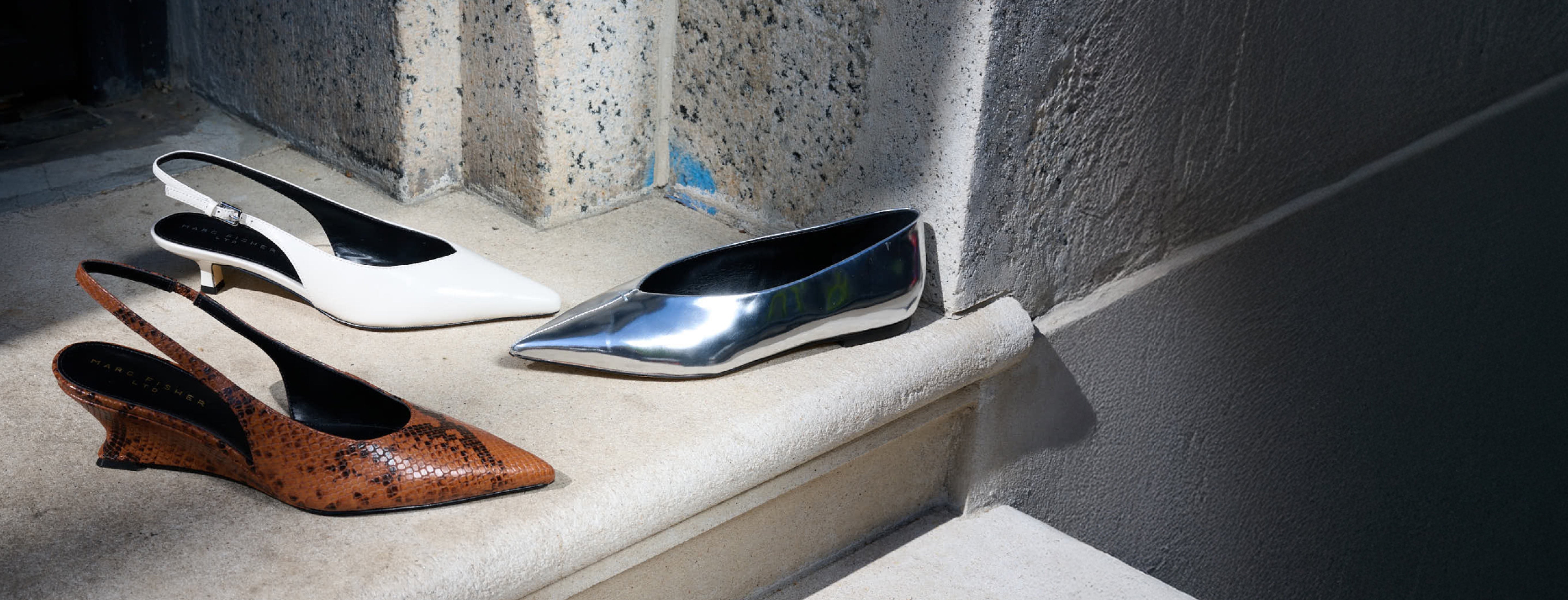 Editorial banner featuring new arrival shoes