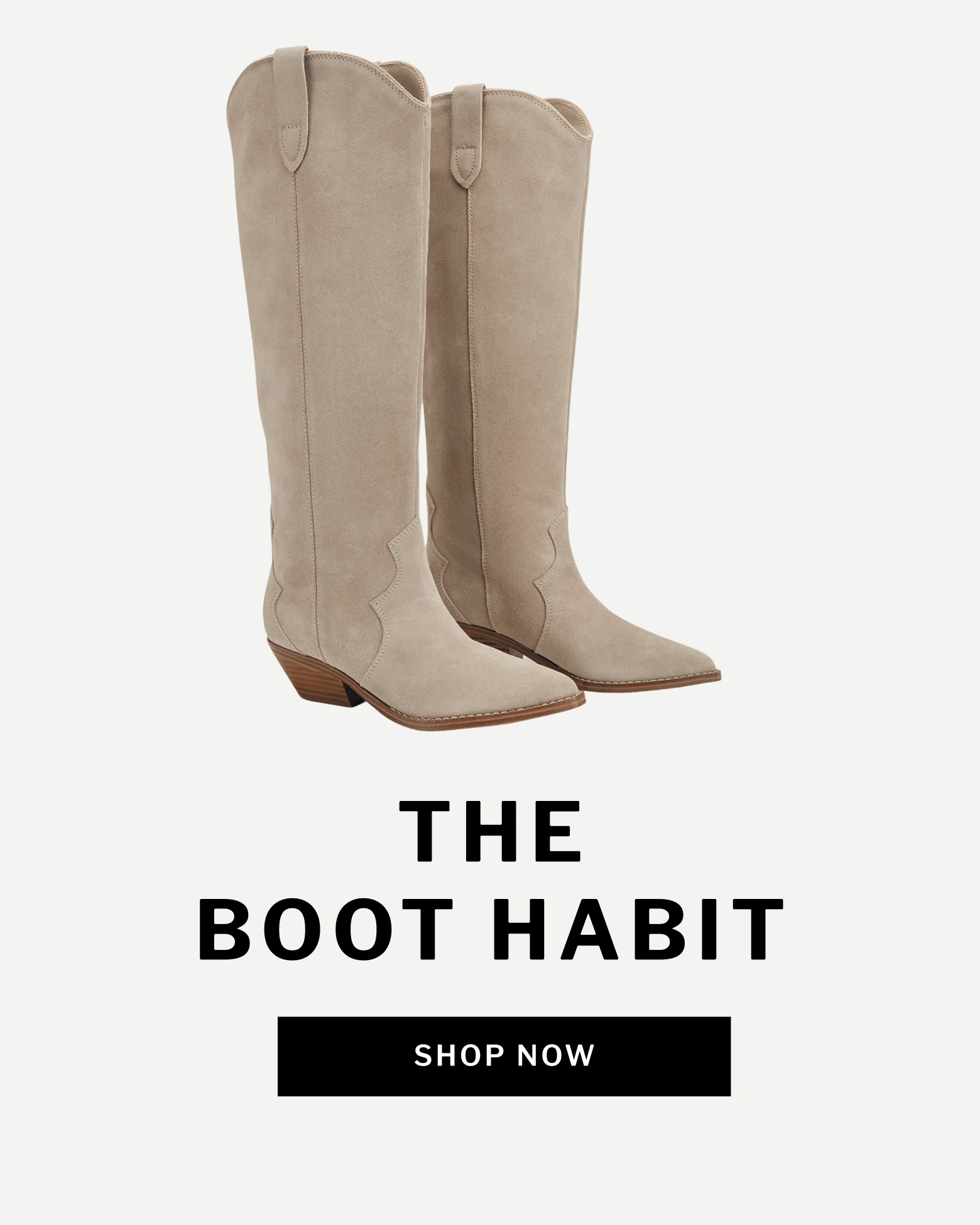 editorial banner featuring boots