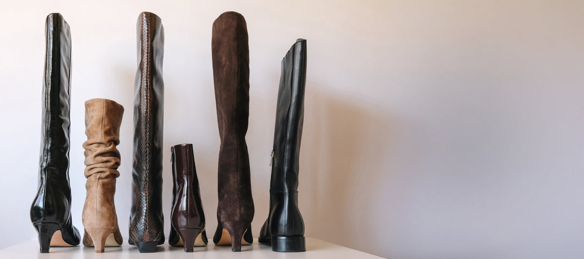 Editorial banner featuring boots & booties styles