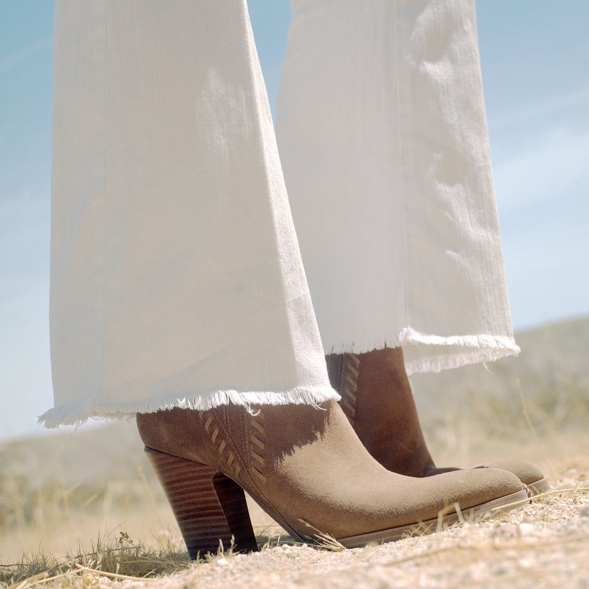 Alvira Leather Western Ankle Bootie