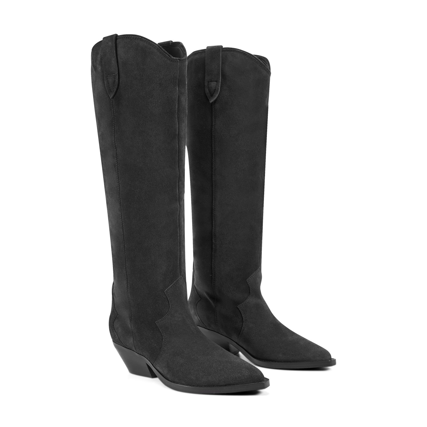Women's Ander Leather Western Boot - Dark Blue Suede | Marc Fisher