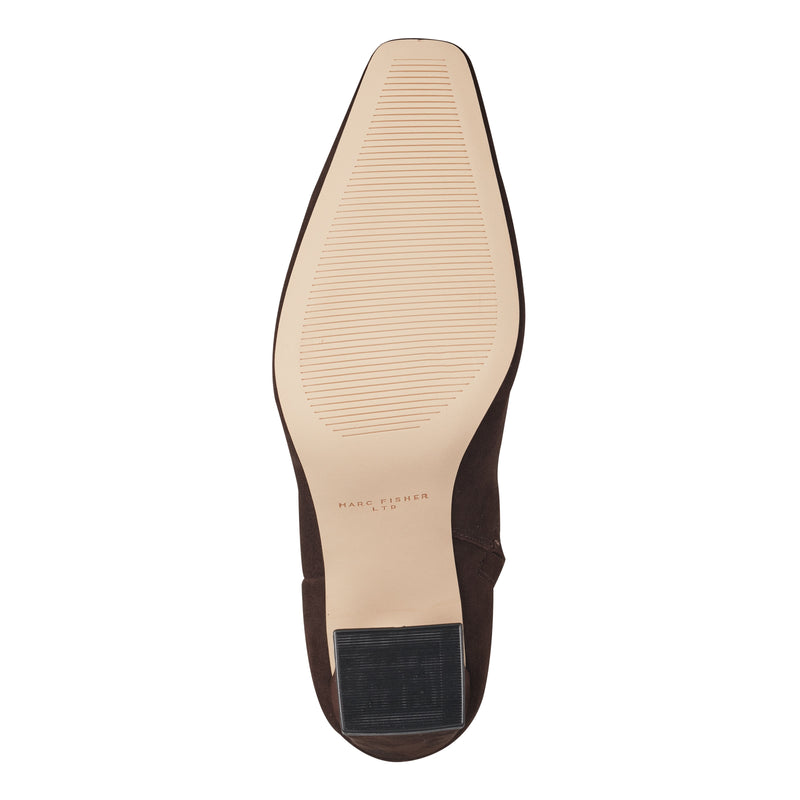 Novella Block Heel Leather Ankle Bootie