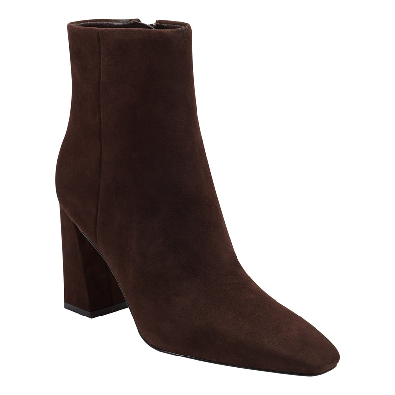 Novella Block Heel Leather Ankle Bootie