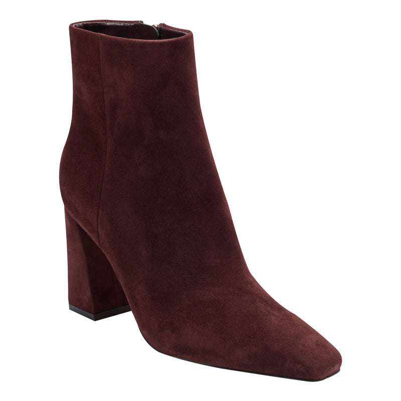 Novella Block Heel Leather Ankle Bootie