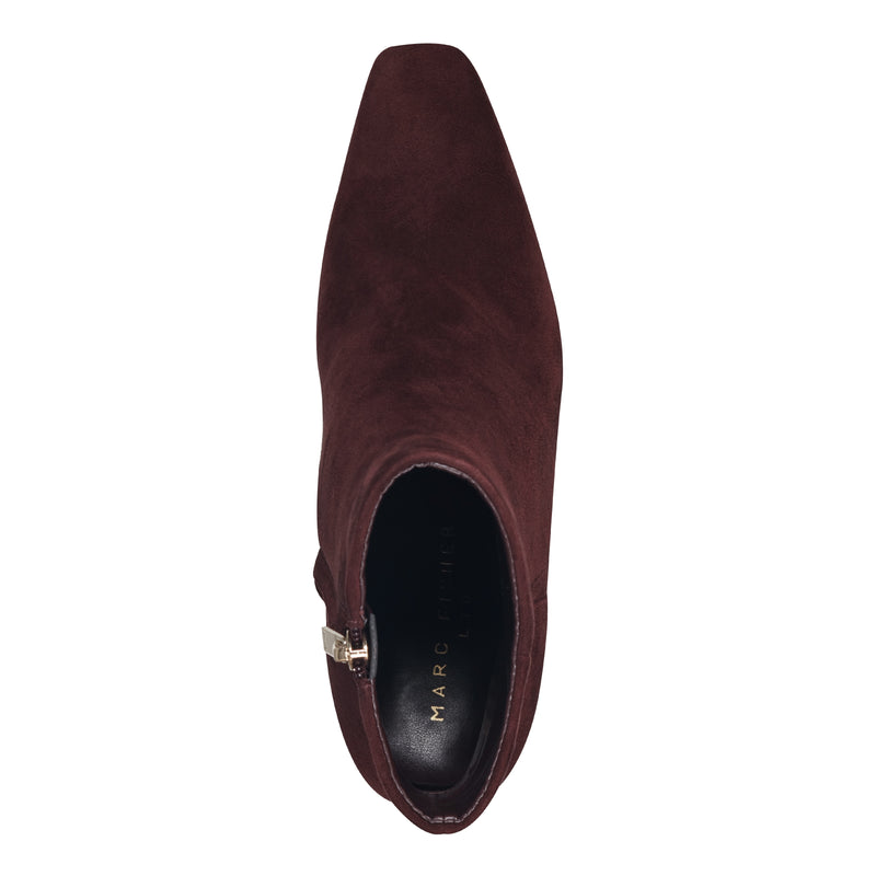 Novella Block Heel Leather Ankle Bootie