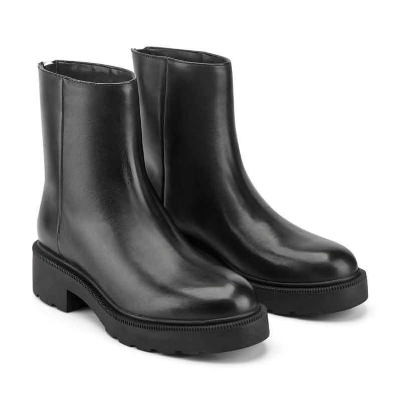 Shylina Leather Lug Sole Bootie