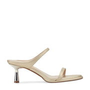 Alonde Leather Heeled Slide Sandal