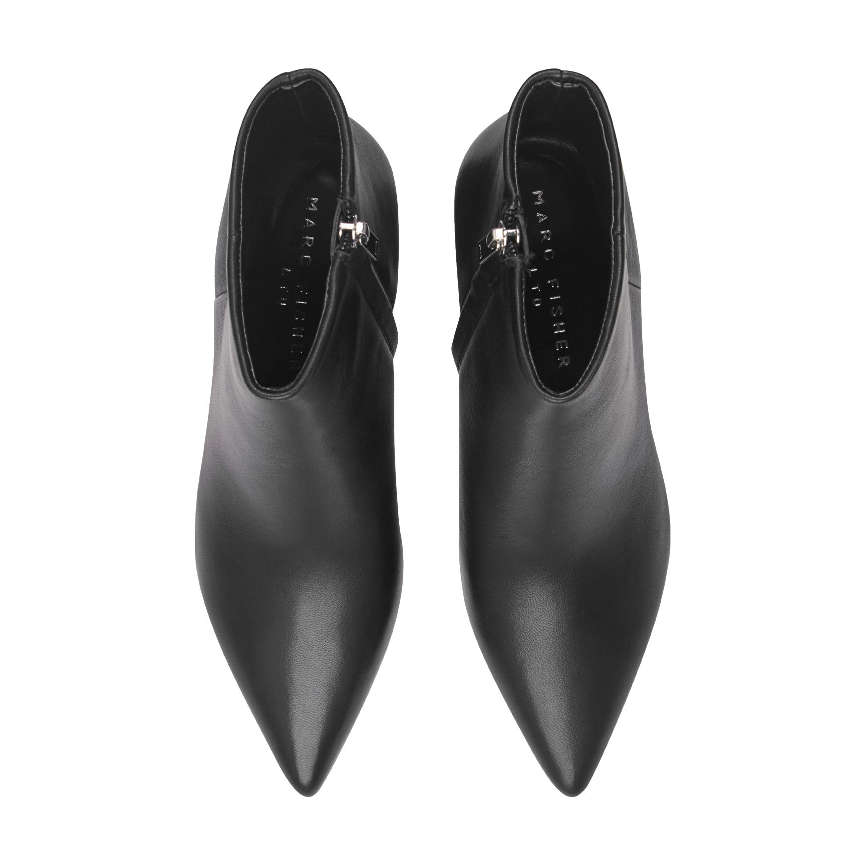 Women's Jarli Pointy Leather Ankle Bootie - Black Leather | Marc
