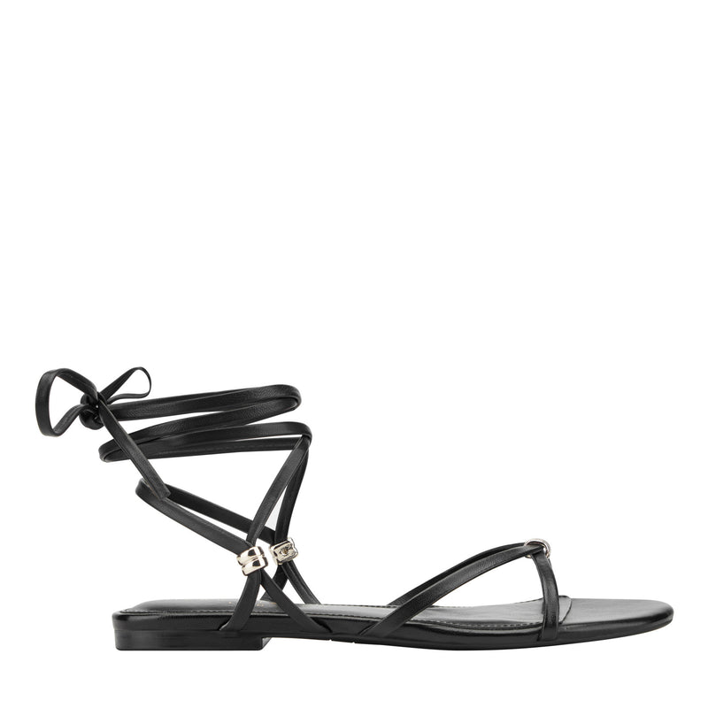 Este Ankle Wrap Leather Sandal