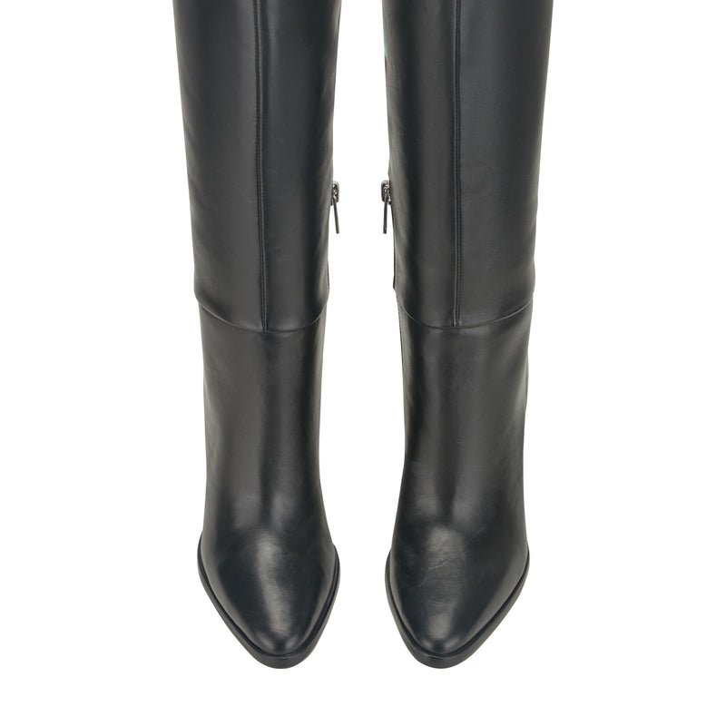 Women's Lannie Dress Leather Boot - Black Leather | Marc Fisher Footwear Women's Lannie Dress Leather Boot - Black Leather | Marc Fisher Footwear
