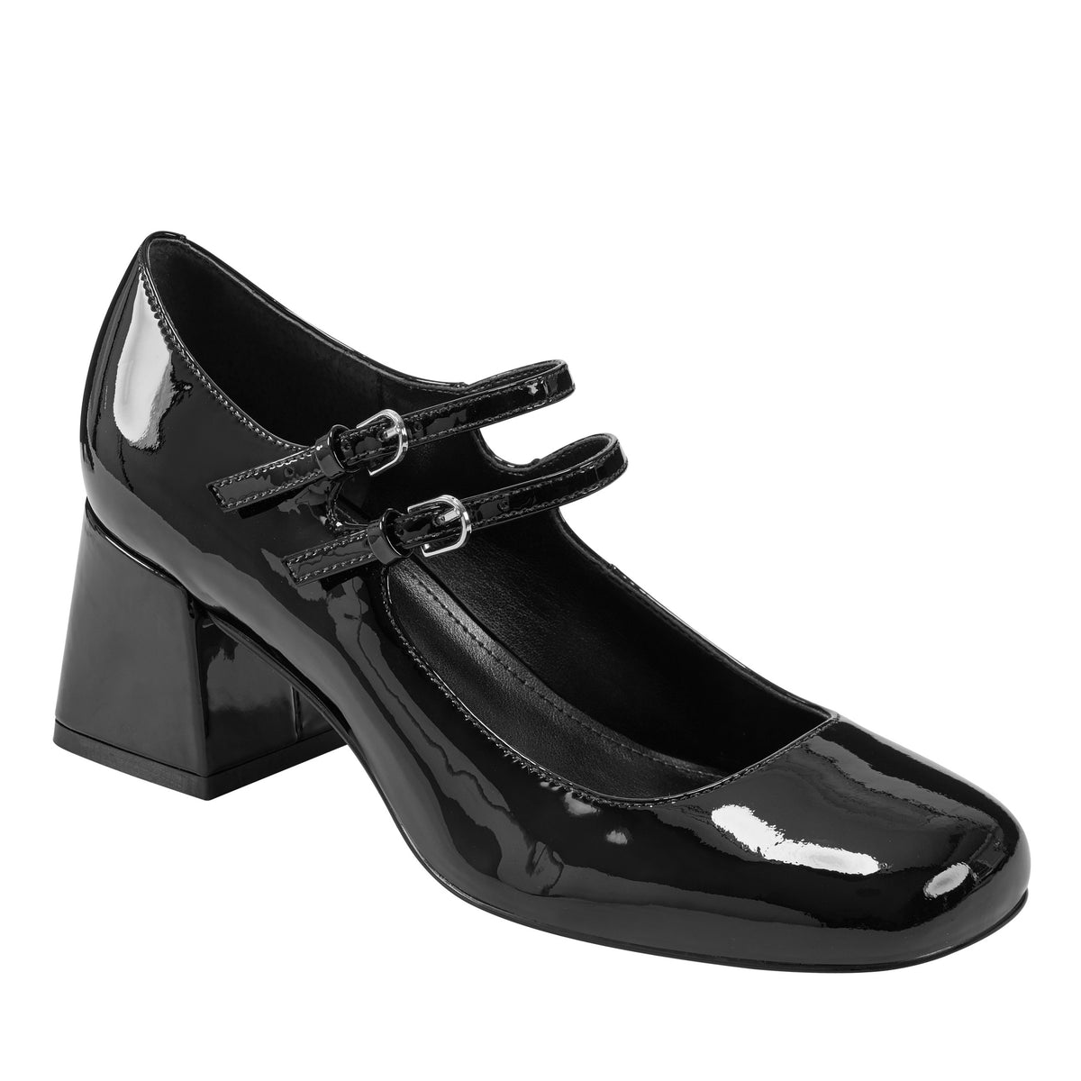 Dr Janes Black|elegant Brown Patent Leather Mary Jane Pumps - High Heel  Square Toe
