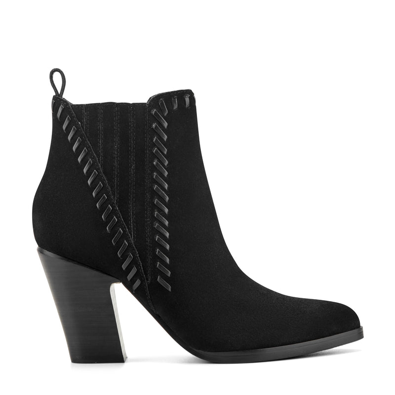 Alvira Leather Western Ankle Bootie