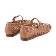 Evonna Woven Leather Mary Jane Ballet Flat