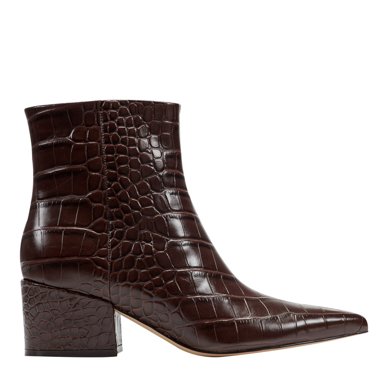 Alfie Block Heel Leather Ankle Bootie