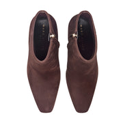 Novella Block Heel Leather Ankle Bootie