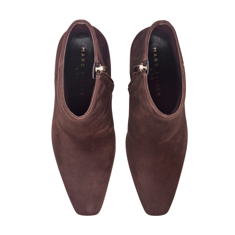 Novella Block Heel Leather Ankle Bootie