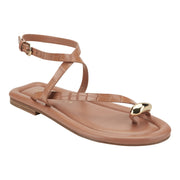 Gynnie Flat Leather Sandal