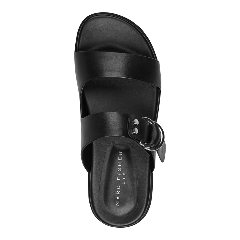 Gia Flat Leather Sandal