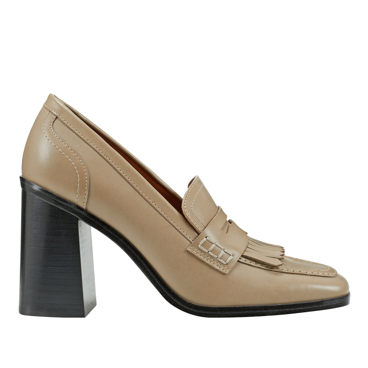 Womens block outlet heel loafers