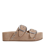 Sayge Studded Suede Footbed Sandal