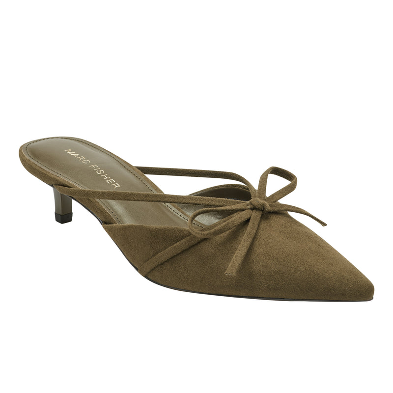 Marc Fisher Women's Florin Slip-On Kitten Heel Pumps - Green - 8.5 Marc Fisher Women's Florin Slip-On Kitten Heel Pumps - Green - 8.5