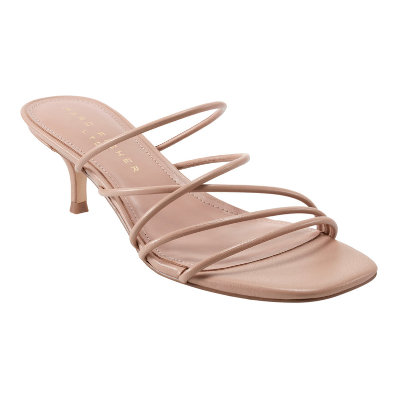 Marc Fisher LTD - Women's Banna Strappy Leather Dress Sandal 9.5 / M / Natural Leather Marc Fisher LTD - Women's Banna Strappy Leather Dress Sandal 9.5 / M / Natural Leather