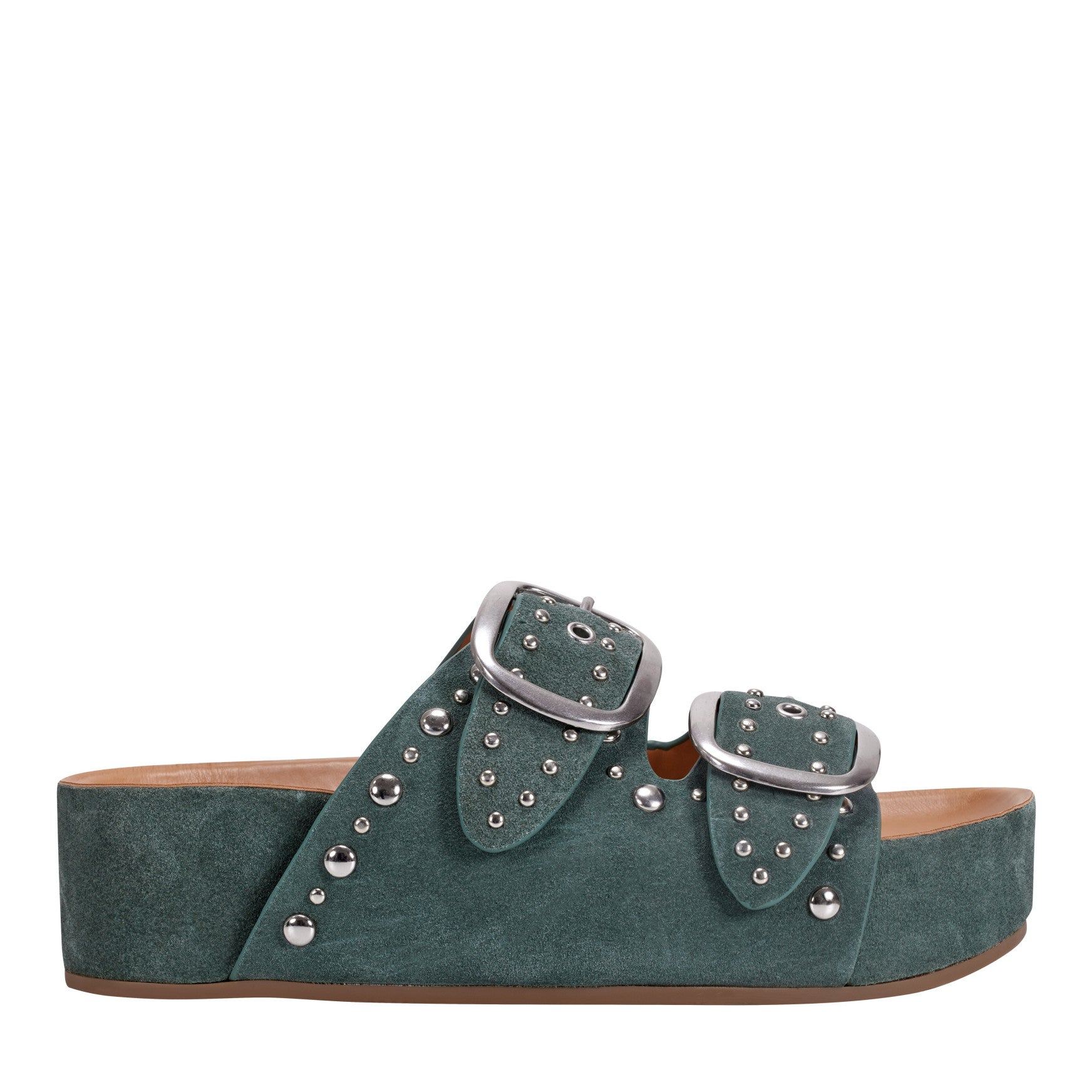 Sayge Studded Suede Footbed Sandal