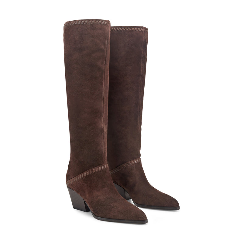 Tayla Block Heel Leather Boot