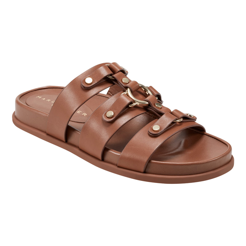 Verity Flat Leather Footbed Sandal