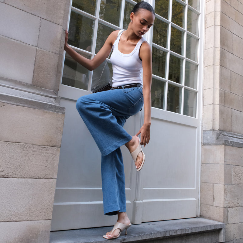 Adia Leather Thong Sandal