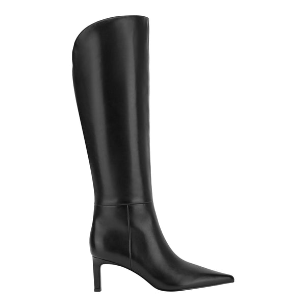 (取寄) マークフィッシャー レディース  Marc Fisher LTD women Esmee Black Leather Women's Esmee Leather Boot - Black Leather | Marc Fisher Footwear