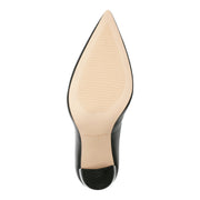 Abilene Leather Block Heel Pointy Toe Pump