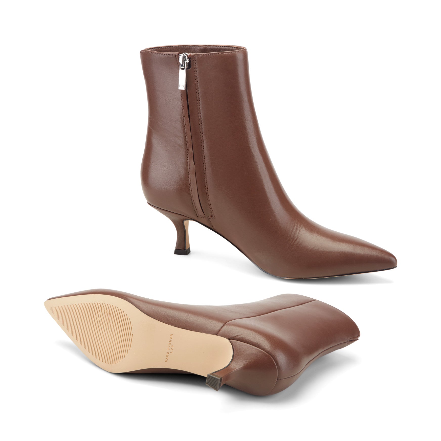 Francy Kitten Heel Leather Bootie