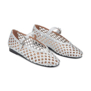Evonna Woven Leather Mary Jane Ballet Flat