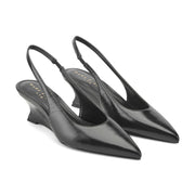 Taten Leather Wedge Slingback Pump