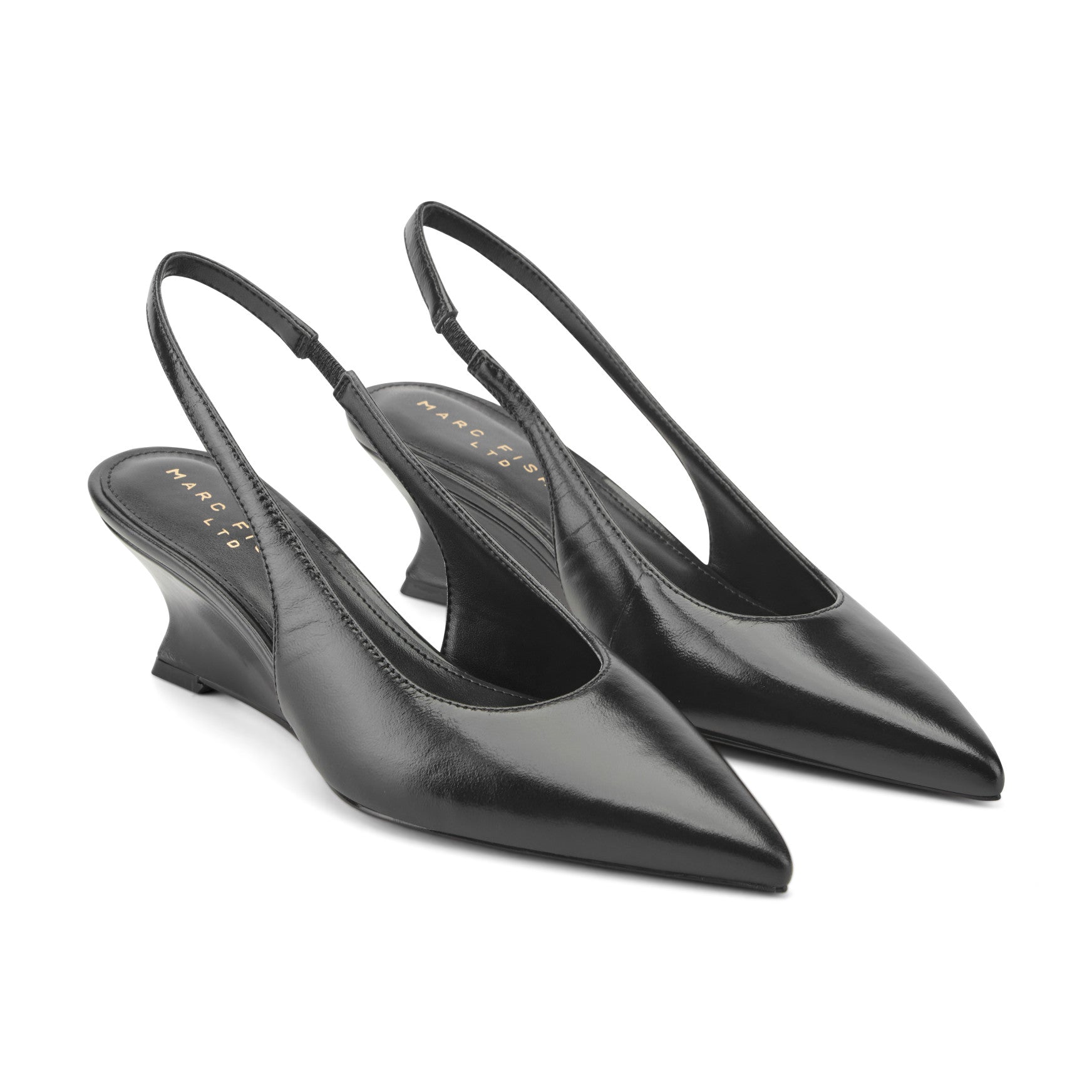 Taten Leather Wedge Slingback Pump