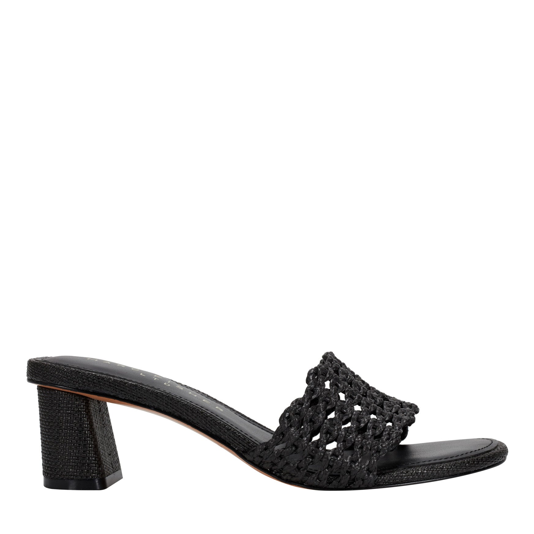 Women's Jazmine Dress Slide Sandal - Black Raffia | Marc Fisher