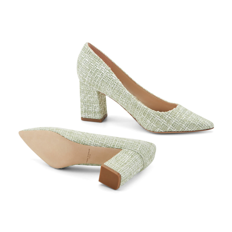 Zala Block Heel Pointy Toe Pump