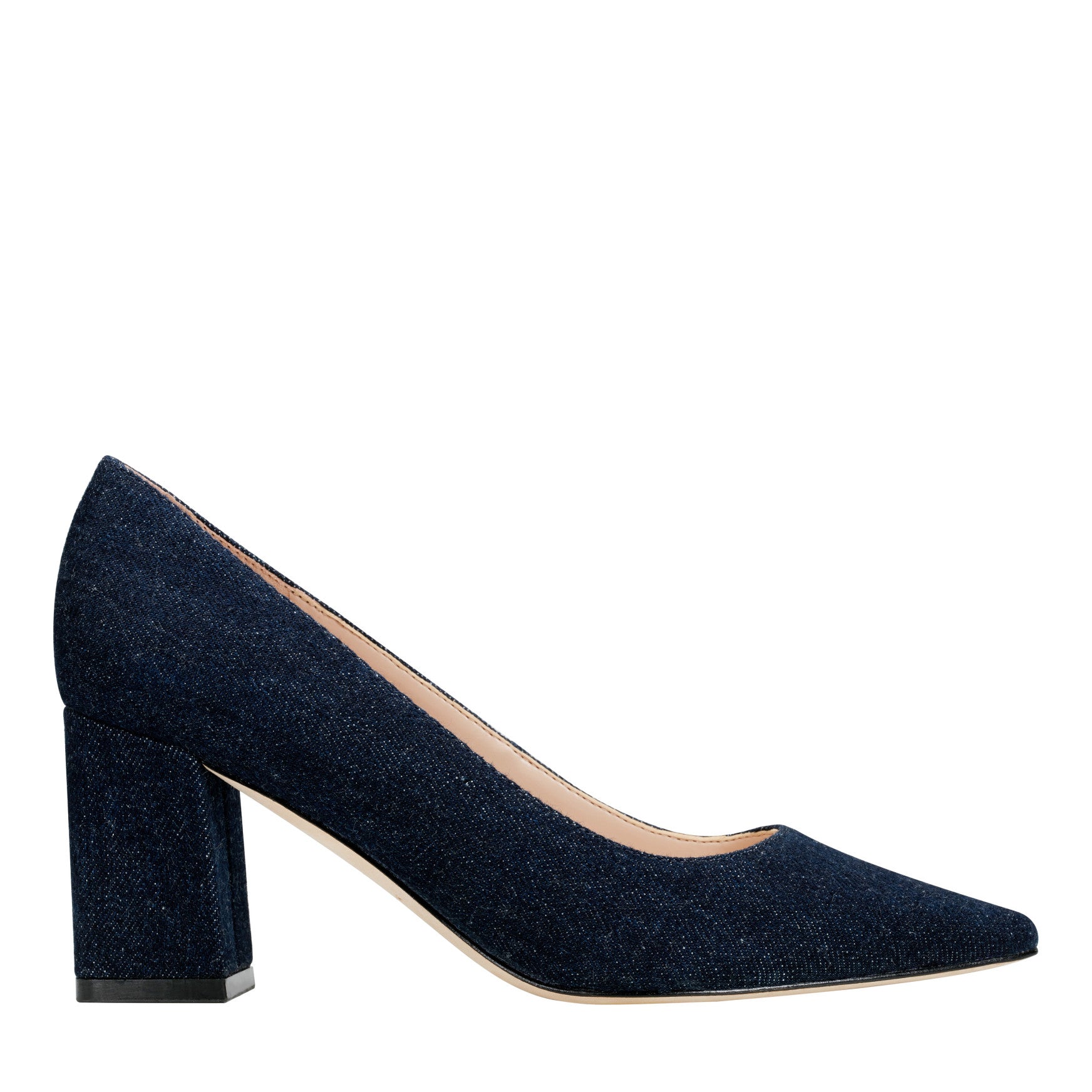 Zala Block Heel Pointy Toe Pump