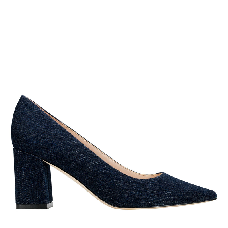Zala Block Heel Pointy Toe Pump