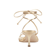 Gineva Leather Ankle Wrap Sandal