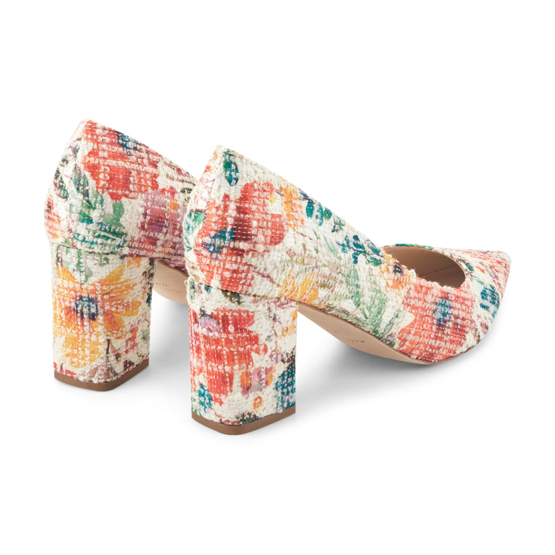 Zala Block Heel Pointy Toe Pump