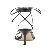 Gineva Leather Ankle Wrap Sandal