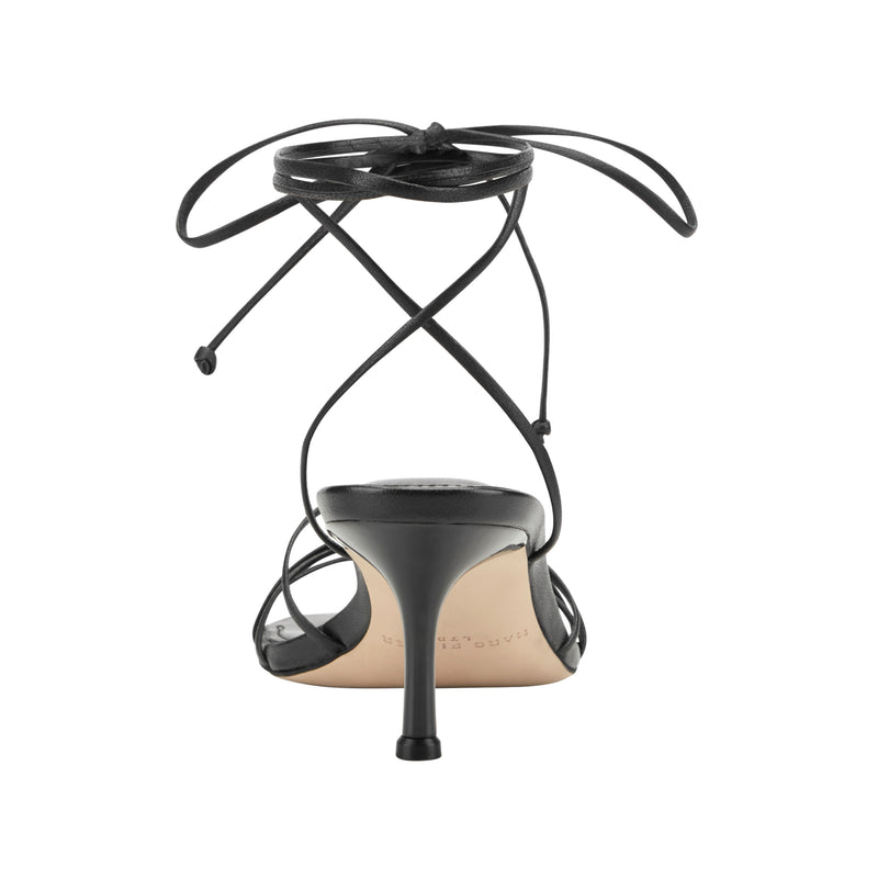 Gineva Leather Ankle Wrap Sandal