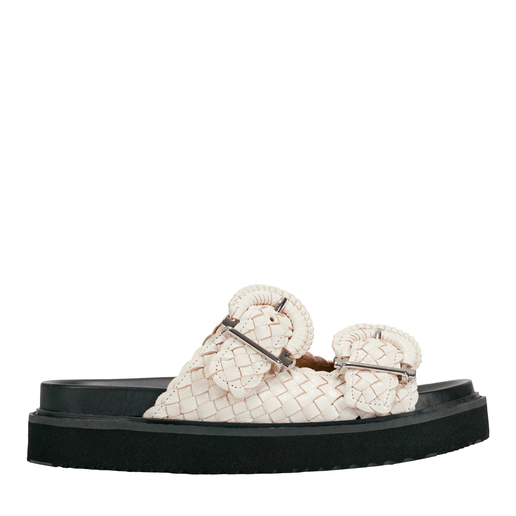 Auggie Woven Leather Footbed Sandal
