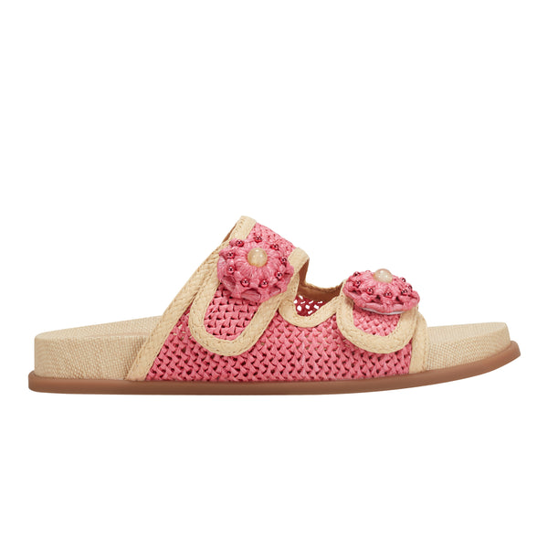 Women's Valena Woven Footbed Sandal - Pink | Marc Fisher Footwear