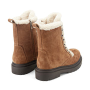 Braylee Leather Lace Up Bootie