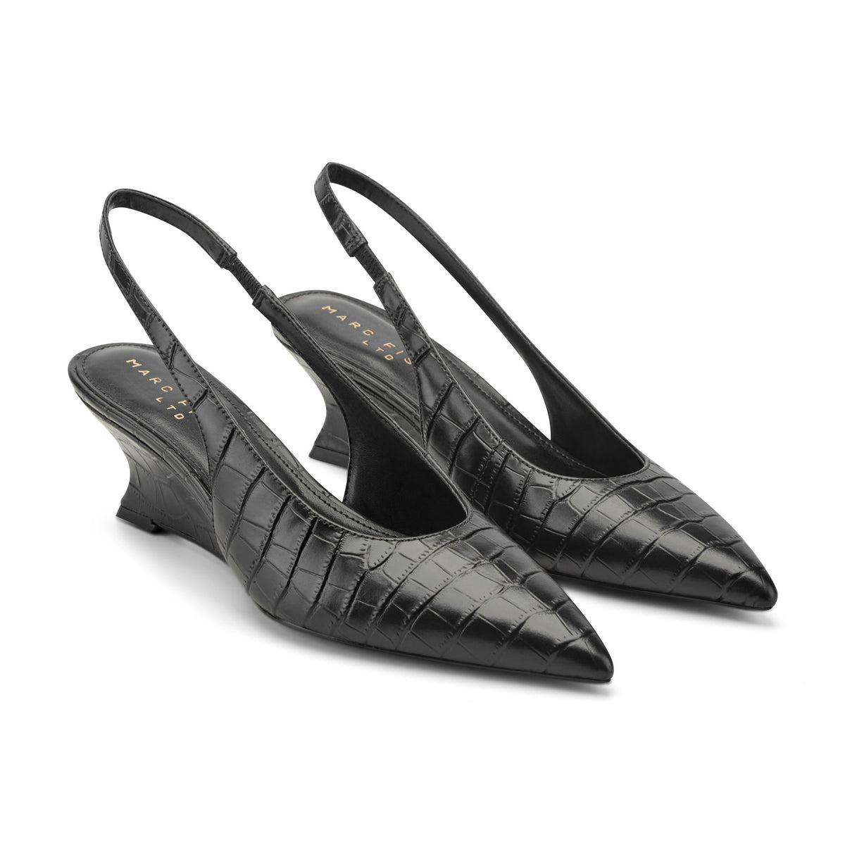 Taten Leather Wedge Slingback Pump