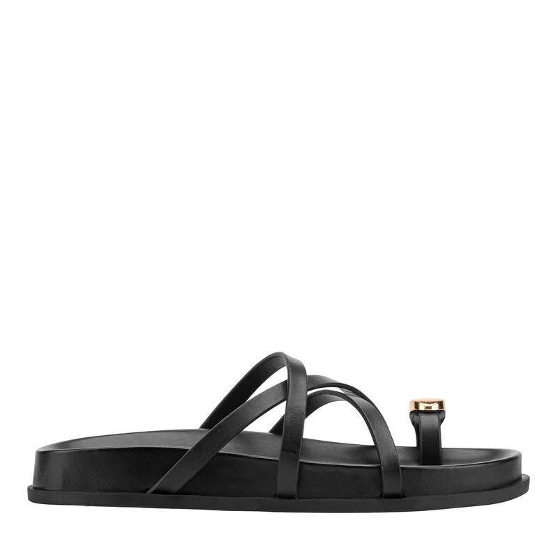 Braidey Strappy Flat Leather Sandal