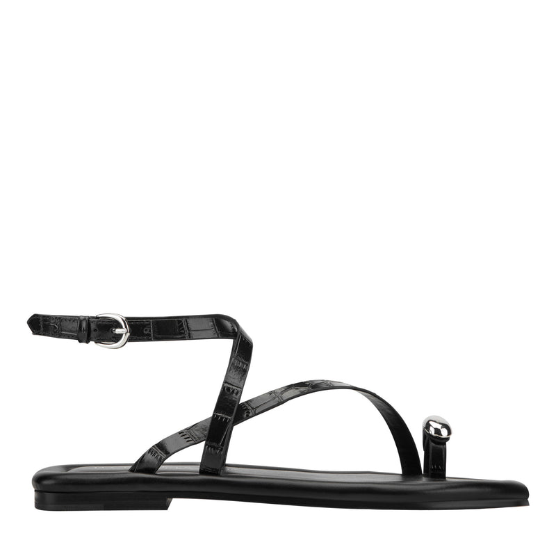 Gynnie Flat Leather Sandal